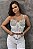Cropped Branco Crystal Moda Country Texas Ranch Jeans TR54 - Imagem 1