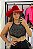 Top Cropped Strass Quadriculado C/ Franjas TR57 - Imagem 3