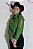 Camisa Feminina Verde C/ Laranja Neon Texas Ranch Jeans Ref. TR22 - Imagem 1