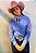 Camisa Feminina Azul C/ Pink Neon Texas Ranch Jeans Ref. TR21 - Imagem 1