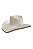 Chapéu Branco com Brilhos Pratas Texas Ranch Ref. TR17 - Imagem 1