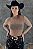 Body Tule Marrom Claro Feminino Diamond Texas Ranch Jeans Ref. TR151 - Imagem 1