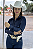 Body Camisa Cirrê Azul Marinho Básico Texas Ranch Jeans Ref. TR152 - Imagem 2