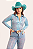 Body Camisa Cirrê Azul Claro Western Texas Ranch Jeans Ref. TR156 - Imagem 1