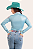 Body Camisa Cirrê Azul Claro Western Texas Ranch Jeans Ref. TR156 - Imagem 2