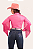 Body Camisa Cirrê Pink Star Franjas Texas Ranch Jeans Ref. TR159 - Imagem 2