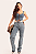 Calça Jeans Stoned Wide Leg Strass Texas Ranch Jeans Ref. TR158 - Imagem 4
