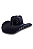 Chapéu Preto Detalhado C/ Strass Prata Texas Ranch Jeans Ref. TR25 - Imagem 1