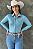 Body Camisa Azul Claro C/ Pedras Azuis Texas Ranch Ref. TR178 - Imagem 1