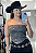 Cropped Jeans Preto Detalhado Texas Ranch Jeans Ref. TR83 - Imagem 1