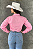 Camisa Cropped Pink Feminina Corrente Strass Texas Ranch Jeans Ref. TR48 - Imagem 2
