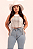 Cropped Branco Franjas Strass Miss Texas Diamond Ref. TR89 - Imagem 2