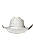 Chapéu Branco Brilhos Pratas Miss Diamond Ref. TR29 - Imagem 2
