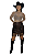 Shorts Saia Marrom Escuro Franjas Miss Texas Ranch Ref. TR11 - Imagem 3