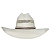 Chapéu Branco Palha Western Moda Country Texas Ranch Ref. TR32 - Imagem 2