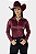 Body Camisa Cirrê Bordô Bordado Branco Texas Ranch Ref. TR235 - Imagem 1