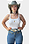 Blusinha Regata Branca Gold Longhorn Bordada Ref. TR29 - Imagem 1