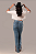 Calça Jeans Stoned Bordada Aztec Miss Texas Ref. TR273 - Imagem 6