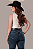 Blusinha Branca Regata Rendada Bordada Head Ox Ref. TR38 - Imagem 2