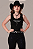 Blusinha Preta Regata Rendada Bordada Head Ox Ref. TR42 - Imagem 1
