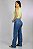 Calça Jeans Azul Wide Leg Galaxy Strass Ref. TR282 - Imagem 8