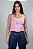 Blusinha Rosa Regata Rendada Bordada Head Ox Ref. TR46 - Imagem 1