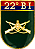 DISTINTIVO DE BOLSO - EB 22º BI - Imagem 1