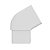 Joelho 60° Retangular Aquapluv Style Branco Tigre - Imagem 3