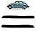 Calha De Chuva Com Friso Cromado Volkswagen Fusca - Imagem 1