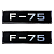 Par Emblema Plaqueta F75 Paralama Lateral Ford Willys F-75 - Imagem 5