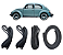Kit Borracha Portas + Capo Dianteiro + Tampa Motor Fusca - Imagem 1
