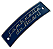 Emblema Banco Traseiro Lambretta L1 Azul Premium - Imagem 1