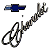 Emblema Manuscrito Chevrolet + Gravatinha Opala 1975/79 - Imagem 1