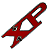 Emblema Xp Paralama Dianteiro Corcel I Gt Xp Novo Vermelho - Imagem 1