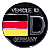 Plaqueta Redonda Germany emblema Golf Jetta Passat Fusca - Imagem 1
