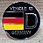 Plaqueta Redonda Germany emblema Golf Jetta Passat Fusca - Imagem 3