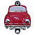 Decoração Parede Abridor Tampa Garrafa Vw Fusca Vermelho - Imagem 2
