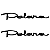 Par De Emblema Mano Escrito Preto Dodge Polara - Imagem 1