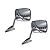 Par Retrovisor Cromado Universal Antigo C10 D10 A10 F100 A20 D20 Rural - Imagem 2