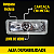 Kit Par Farol Auxiliar Retangular Cristal Cromado Universal Automotivo - Imagem 2