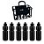 Cesta Porta Garrafas Squeeze com 6 Garrafas 750ml | Ideal para Times de Futebol, Treinos, Eventos, Esportes | Hidratação | Cores Variadas - Imagem 8
