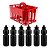 Cesta Porta Garrafas Squeeze com 6 Garrafas 750ml | Ideal para Times de Futebol, Treinos, Eventos, Esportes | Hidratação | Cores Variadas - Imagem 9