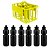 Cesta Porta Garrafas Squeeze com 6 Garrafas 750ml | Ideal para Times de Futebol, Treinos, Eventos, Esportes | Hidratação | Cores Variadas - Imagem 7