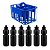 Cesta Porta Garrafas Squeeze com 6 Garrafas 750ml | Ideal para Times de Futebol, Treinos, Eventos, Esportes | Hidratação | Cores Variadas - Imagem 14