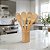 Conjunto de Utensílios de Cozinha em Bambu Premium com Suporte – 5 Peças | Colheres, Espátula, Garfo + Suporte - Imagem 3