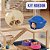 KIT ROEDOR – TOCA IGLU + RODINHA 14CM + 2 COMEDOUROS | Ideal para Hamster e Outros Roedores - Imagem 1