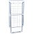 Varal De Chão Com Abas Lavanderia Apartamento Slim Branco Em Aço 144X49X89 Cm - Mor - Imagem 6