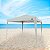 Tenda Gazebo 3X3 Metros Sanfonada Articulada Dobrável Barraca Camping Praia Branca Com Bolsa - Bel - Imagem 2