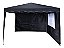Tenda Gazebo Articulada Fibra Sintética 3,0 X 3,0M Barraca Praia Com Bolsa Para Transporte E Kit Para Fixação E 2 Paredes Preta - Importway - Imagem 1