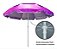 Guarda-Sol Fps Em Alumínio 2,40M Poliéster Grande Lilas - Importway - Imagem 4